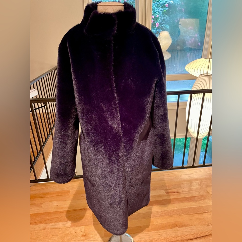 Midnight Blue Shearling Jacket from the brand Velvet